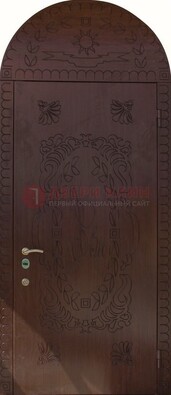 Железная арочная дверь с рисунком ДА-1 для аптеки в Тихвине
