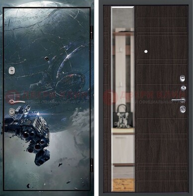 Железная дверь с фотопечатью космической фантастики ДФ-51 в Тихвине