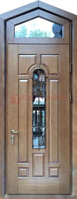 Железная дверь Винорит с фрамугой для частного дома ДФГ-34 в Тихвине