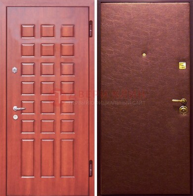 Входная дверь с МДФ и винилискожей ДМ-178 для офиса в Тихвине