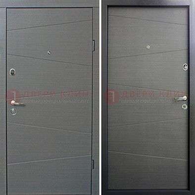 Темная стальная дверь с филенчатой МДФ ДМ-228 в Тихвине