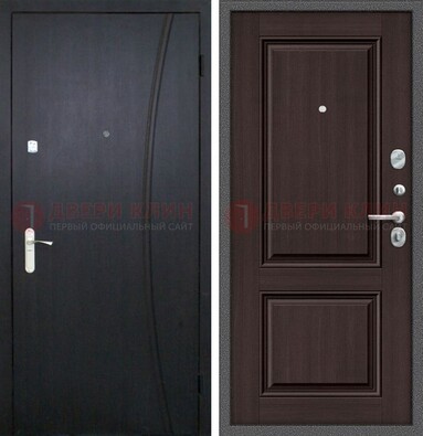 Темная стальная дверь с МДФ панелями ДМ-362 в Тихвине