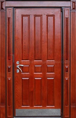 Красная входная дверь для улицы с МДФ ДМ-532 в Тихвине