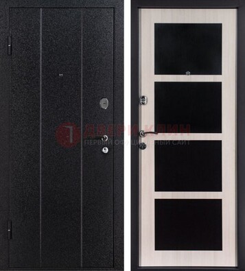 Черная металлическая дверь с порошковым напылением ДП-176 в Тихвине