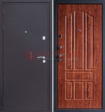 Темная стальная дверь с порошковым напылением ДП-188 в Тихвине