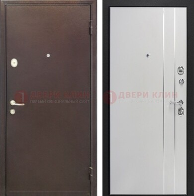 Входная дверь с порошковым покрытием с МДФ с молдингами ДП-232 в Тихвине