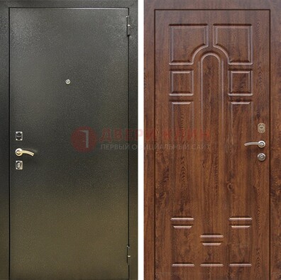 Металлическая дверь Темное серебро с порошковым покрытием и МДФ ДП-271 в Тихвине