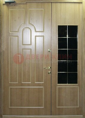 Входная дверь Дверь со вставками из черного стекла ДПР-42 в Тихвине