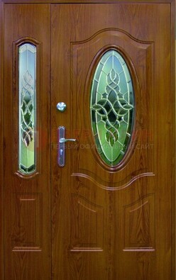 Парадная дверь со стеклянными вставками ДПР-73 для дома в Тихвине