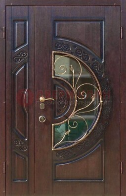 Полуторная железная дверь Винорит в классическом стиле ДСК-272 в Тихвине