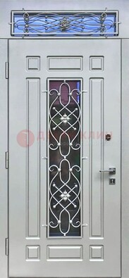 Темная железная дверь с виноритом ДВТ-12 в Тихвине