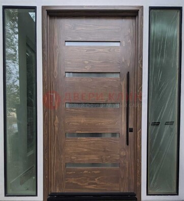 Железная дверь с виноритом и фрамугами ДВТ-189 в Тихвине