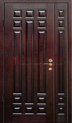 Коричневая металлическая дверь с виноритом ДВТ-20 в Тихвине