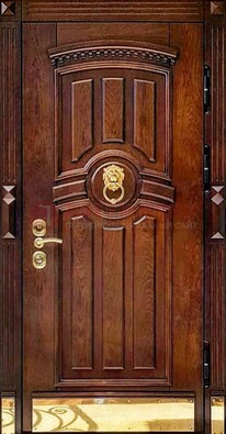 Входная дверь с виноритом в коричневом цвете ДВТ-236 в Тихвине