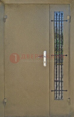 Тамбурная дверь Порошок со стеклом и ковкой ПЛ-20 в Тихвине